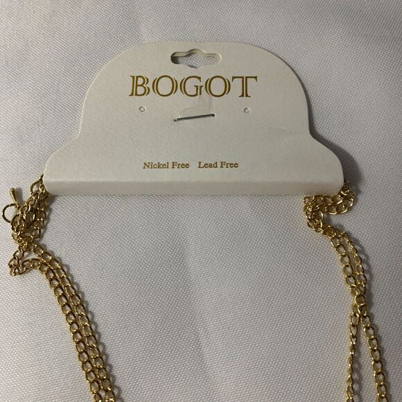 BOGOT boho Layering Body Chain with Shinning Crystal, Brides Jewelry Gold TONE - Picture 7 of 9